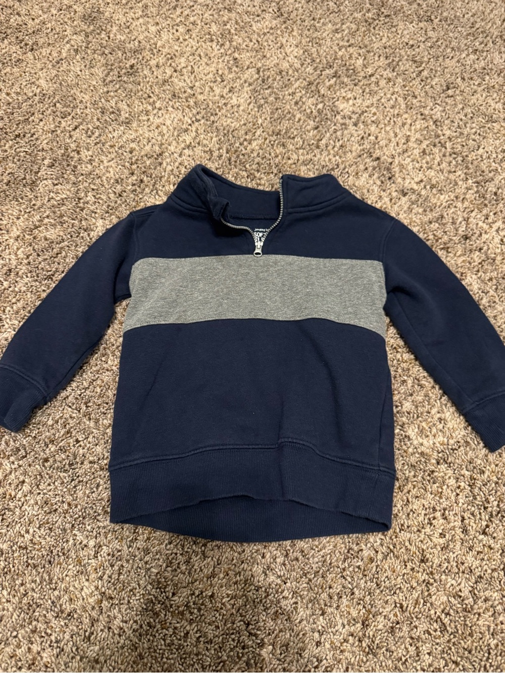 jumping beans Navy & Gray Quarter-Zip Sweatshirt